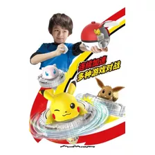 Kit 2 Lançador Beyblade Batalha Pokémon Pikachu - Evee