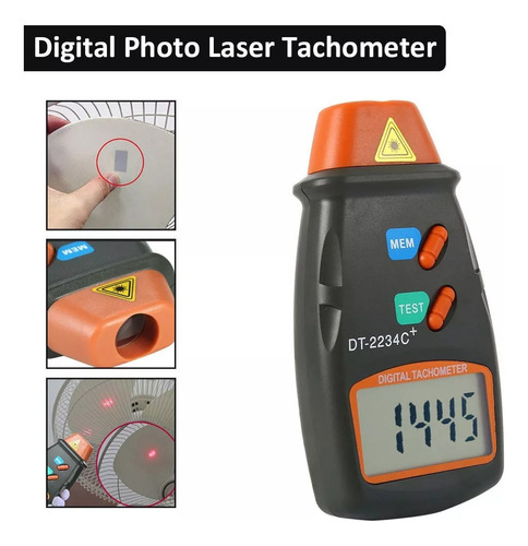 Tacometro Rpm Digital Mini Laser Lcd Pantalla No Contacto Foto 7