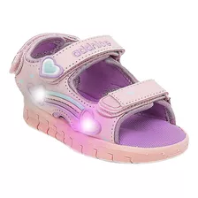 Sandalias Niñas Addnice Corazon Con Luces 90rl22 Rosa Eezap