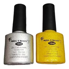 Duo Dorado Y Plateado Gel Miss Cherry 10ml C/u