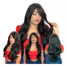 Peruca Longa Ondulada Ombre Hair 65 Cm Festas Cosplay Roxa