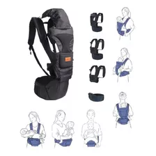 Mochila Porta Bebe 15kg Hipseat Faja Lumbar Asiento Capucha