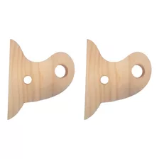 2 Soportes Para Poner 2 Barrotes Madera Cortinas (24-15mm) 