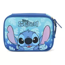 Estojo Báu Disney Stitch Turquesa/azul Luxcel