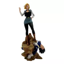 Action Figure Dragon Ball Android 18 / Vegeta Gk Series 25cm