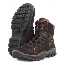 Bota De Couro Nobuck De Amarrar Rio Ii Mr/pto Delta Plus