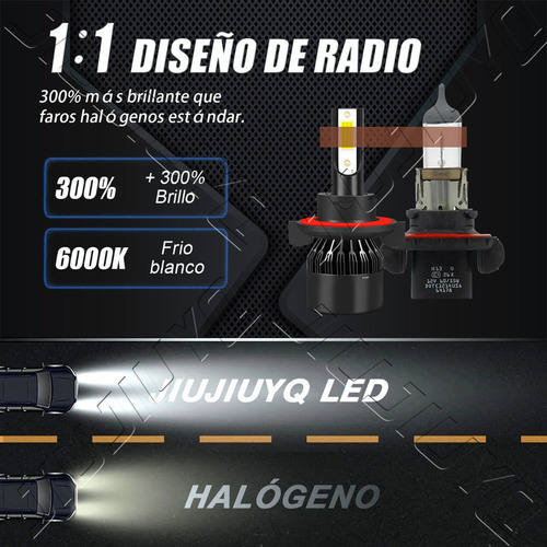 Kit Faros Luz Led H13 14000lm For Dodge Haz Alta/baja Foto 6