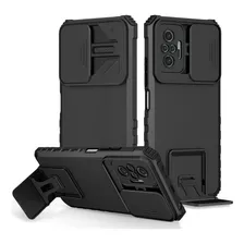 Caja Del Teléfono Con Soporte Negro Para Xiaomi Poco X5 Pro