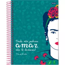 Caderno Espiral Frida Kahlo Jandaia 1 Materias 80 Folhas