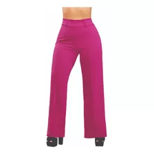 Pantalón Formal Dama Rosa Corte Recto Tiro Alto 942-34