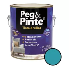 Tinta Eucatex Acrílica Pintura Parede Peg E Pinte 3,6l Cores Cor Mar Do Caribe