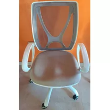 Silla Ergonómica Escritorio Alma Blanco Chenille Arena