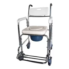 Cadeira De Banho Higiênica Inox Recipiente 100kg Almofada