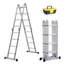 Escada De Aluminio 4x4 16 Degraus 4,7mts + Handy Box Gratis
