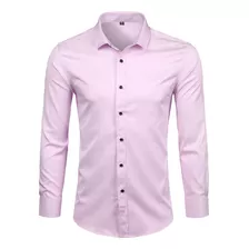 Camisa Elástica Rosa Camisas Sociais Masculinas De Fibra B