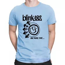 Camiseta Blink 182 Camisa Show Brasil Modelo Azul Masculino 