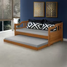 Sofa Cama Solteiro De Madeira Com Cama Auxilia