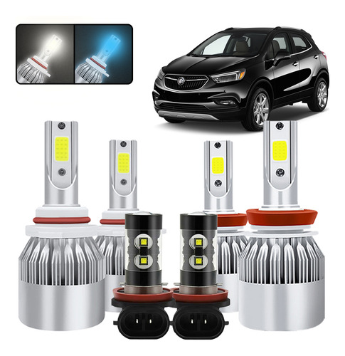 Kit De Focos Led 8000lm Luz Alta Y Luz Baja Para Buick