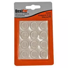 Adesivo Anti Impacto De 18 Mm Transparentes 12 Peças Pvc