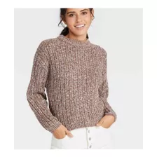 Sweater Crudo Color Solido De Algodón Manga Larga