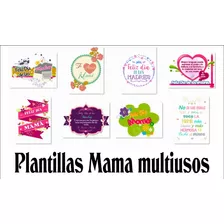 Plantillas Mama Multiusos Gorras Playeras, Cojines Bolsas