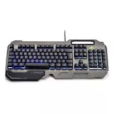 Teclado Gamer Warrior Ragnar Superfície Metal Led - Tc222 