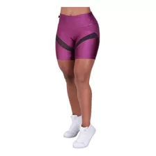 Short Bermuda Fitness Feminina Cirrê Com Tela Recortes Orbis