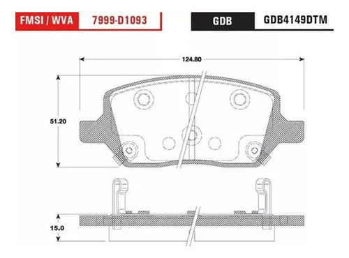 Balata Trasera Ceramica Trw Buick Terraza 3.5 2007 Foto 2