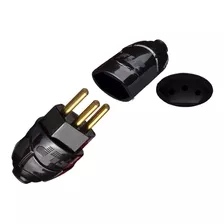 Kit 5 Plug Pino Macho 20a 2p+t + 5 Tomada Fêmea 20a Preto