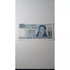 Billete De Argentina Sin Sircular De 5 Pesos 