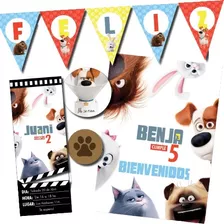 Kit Imprimible Personalizado Vida Secreta Mascotas Candy 
