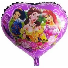 Set 12 Globos Princesas Surtidos Disney 45 Cm Con Varillas