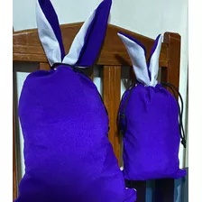 Saquitos Con Orejas De Conejo Para Pascua 25x20 Y 20x15.