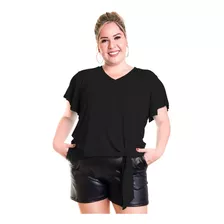 Roupa Feminina Plus Size Bata Amarração Lateral E Manga Gode