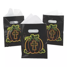 Bolsas De Regalo De Calabaza Cristiana De Neón Para...