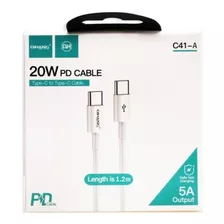 Cable Carga Rapida Usb C A Tipo C 20w Pd 5a 1.2m Qihang