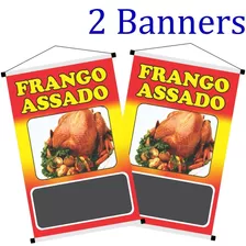 2 Banner Pronto Reutilizável Promo Placa Oferta Propaganda 