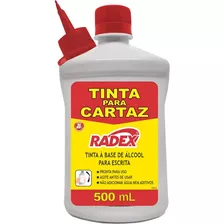 Tinta Marcador Permanente Vermelho Refil Cartaz 500ml. Radex