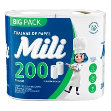 Papel Toalla Cocina Premium Mili 2 Rollos 100 Hojas Pack X4