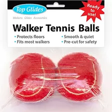 Top Glides Precut Walker Pelota De Tenis Glide (rojo)