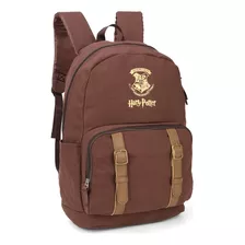 Mochila De Costas Harry Potter Marrom Luxcel