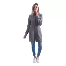 Jaleco Viena Gabardine Com Elastano Feminino - Grafite