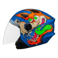 Capacete Moto Aberto Pro Tork New Liberty Three Coyote Azul Fosco Tamanho 60