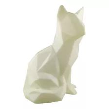 Gato Geométrico Estátua Decorativa Gato Pet Decoração (15cm)