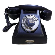 Telefono De Disco , Negro, Baquelita, 50s, Disco Gira Bien