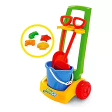 Kit Carrinho Praia Infantil Mobi Car Acessórios Ferramentas