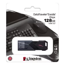 Memoria Flash Usb Kingston 128 Gb 3.2 Exodia Onix Negra