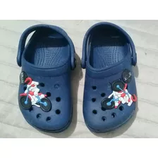 Sandalias Tipo Crocs De Bebé Azules Talle 20/21 Hyqx Moto