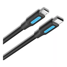 Cable Tipo C A Microusb Vention Carga Y Datos 1m Negro