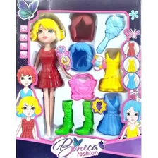 Boneca Fashion Troca Roupa Cabelo E Sapato Super Divertido